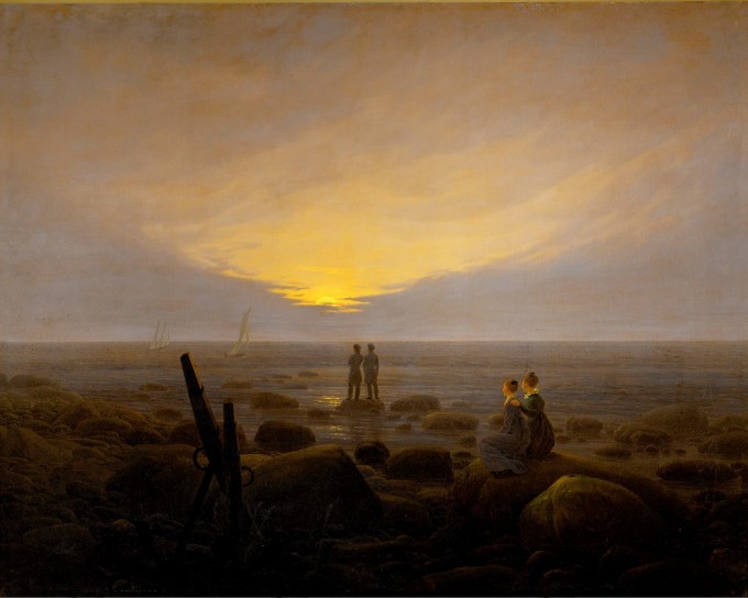 Caspar David Friedrich Mondaufgang über dem Meer (1821) (1)