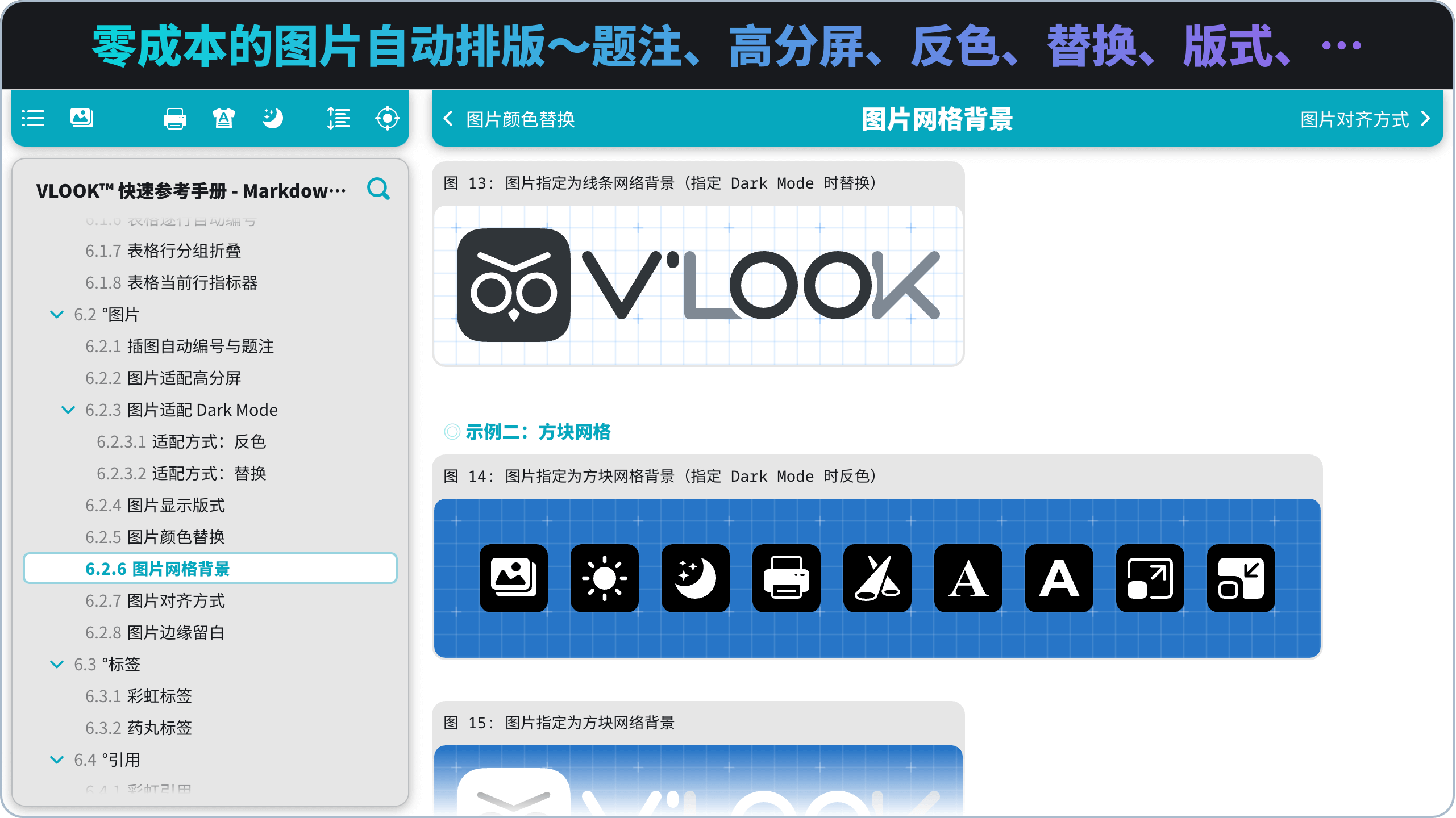 零成本的图片自动排版~题注、高分屏、反色、替换、版式、…