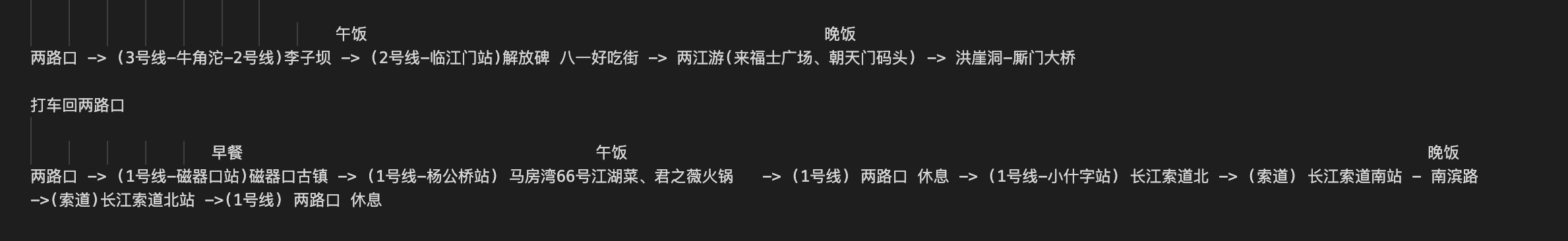 51打算带家里老人去重庆转转，这个行程有什么建议吗？