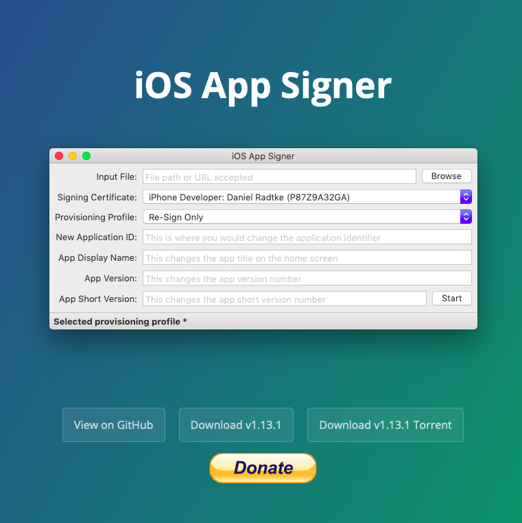 iOS App Signer iOS App Signer