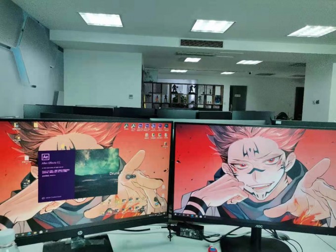 郭哲和杜剑鑫同学所在公司环境