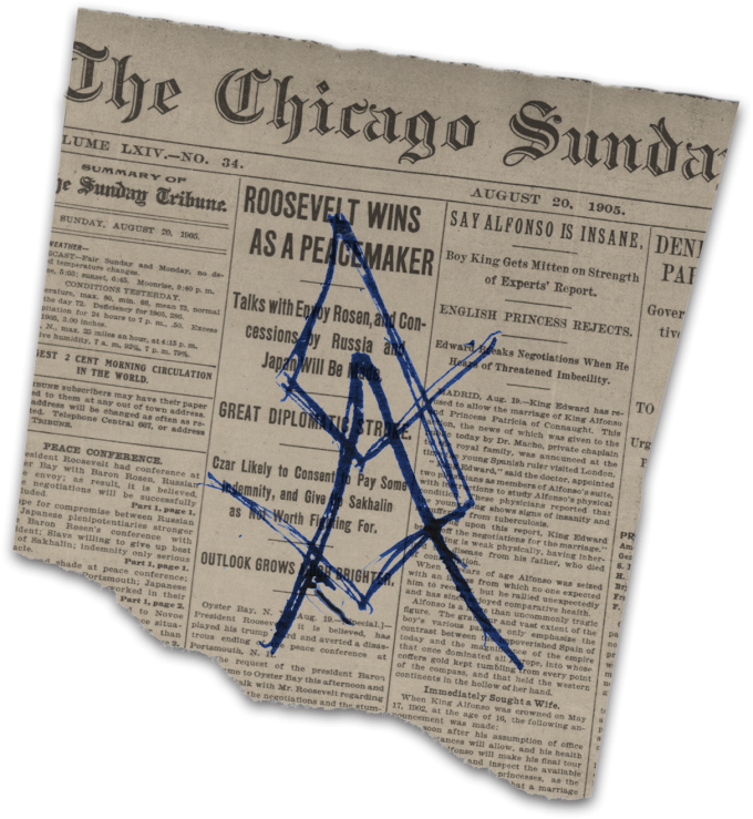 111.Chicago Tribune Yellow Sign