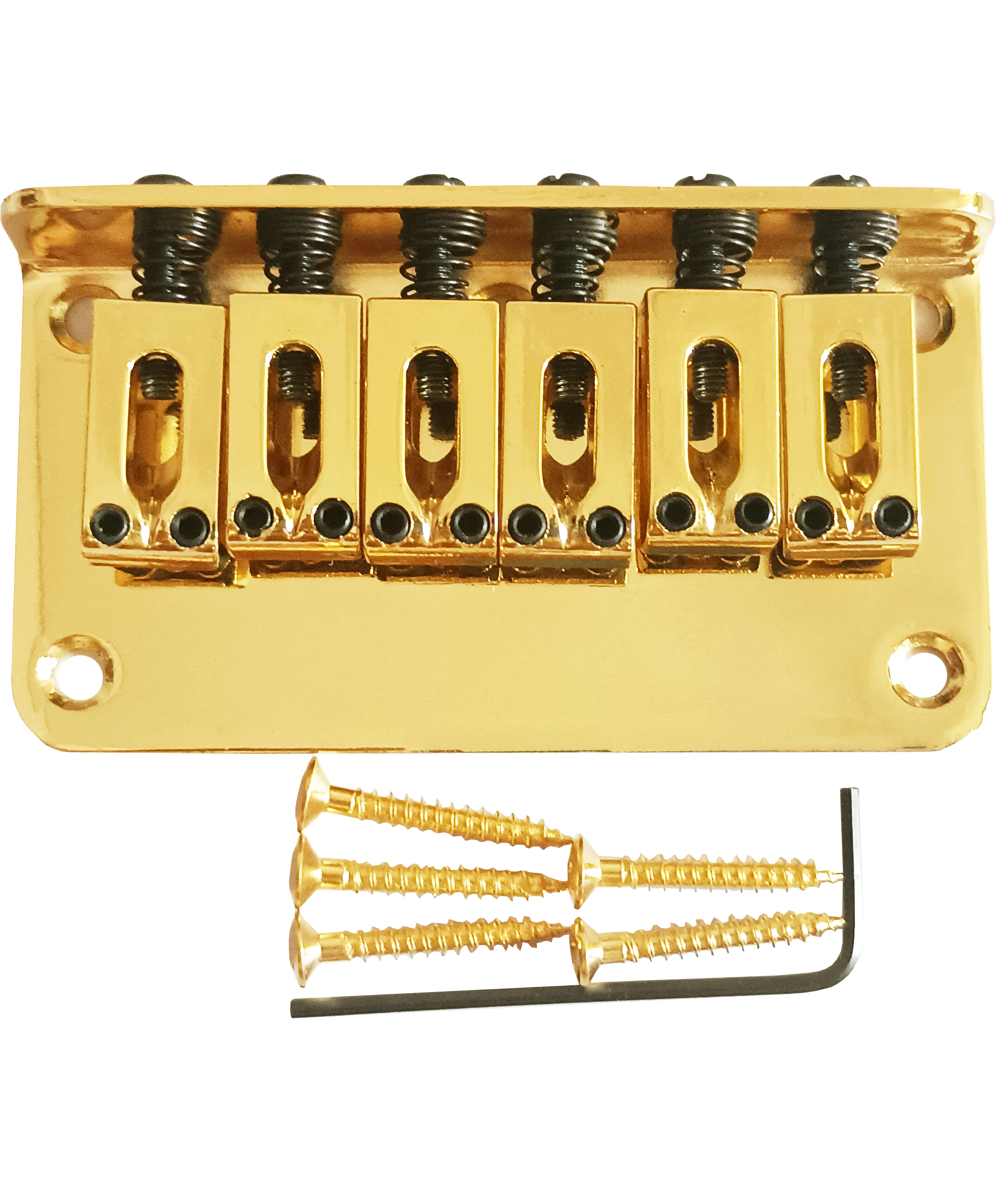 Non-tremolo Elektrische Gitaar Hardtail Bridge Zadel Goud - Voor 6-Snarige Stratocaster & Telecaster