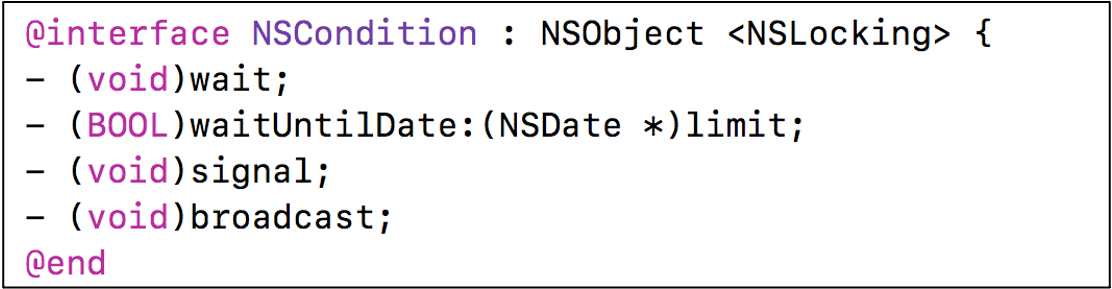 NSCondition